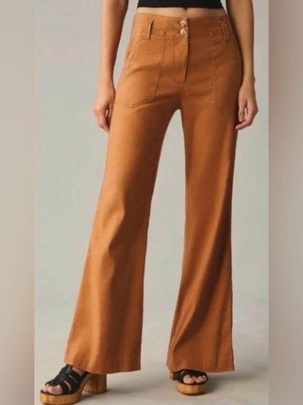 Anthropologie Maeve Naomi Wide-Leg Flare Pants